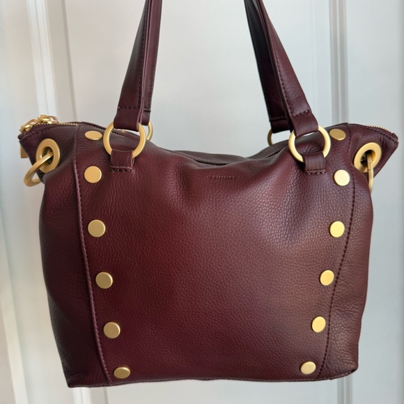 Hammitt Daniel Medium Satchel Cherrywood Leather Brushed Gold - Picture 7 of 8